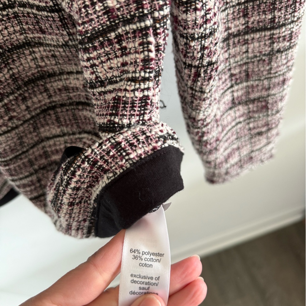 NWT Maurices Cropped Tweed Button Down Cardigan Large - Picture 6 of 6